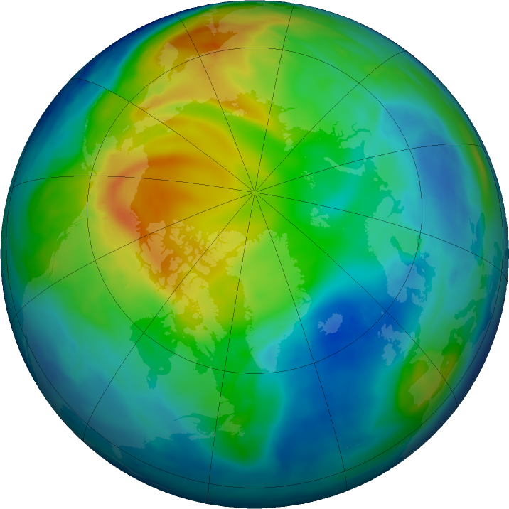 Arctic ozone map for 24 November 2016
